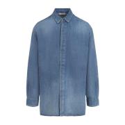 Blauw Katoenen Overhemd Aw24 Fear Of God , Blue , Heren