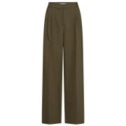 Plooi broek in legergroen Co'Couture , Green , Dames