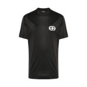 Logo Jersey T-shirt Antraciet Grijs Emporio Armani , Gray , Heren