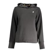 Hoodie Zwart met Zakken K-Way , Black , Heren