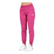 Sportieve Glitter Logo Broek Puma , Pink , Dames