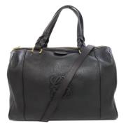 Pre-owned Leather handbags Loewe Pre-owned , Black , Dames