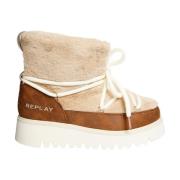 Bruin Beige Melrose Hair Schoenen Replay , Brown , Dames