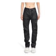 Zwarte Coated Denim Jeans Boris Bidjan Saberi , Black , Dames