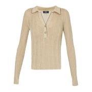 Metallic Textuur Dames Trui Liu Jo , Beige , Dames