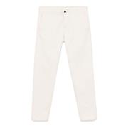 Slim Fit Chino Broek Wit Incotex , White , Heren