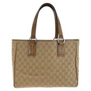 Pre-owned Canvas totes Gucci Vintage , Beige , Dames