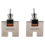 Pre-owned Yellow Gold earrings Hermès Vintage , Gray , Dames