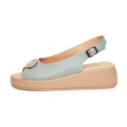 Slip-On Plateauhak Sandalen - Blauw Cesare Gaspari , Blue , Dames