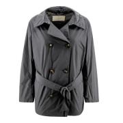 Blauwe Gewatteerde Trenchcoat met Knopen Montecore , Blue , Dames