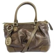 Pre-owned Leather gucci-bags Gucci Vintage , Brown , Dames