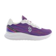 Sportieve Paarse Sneakers met Contrastdetails U.s. Polo Assn. , Purple...