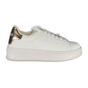 Sportieve witte vetersneakers met logoprint Gaëlle Paris , White , Her...