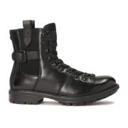 Veterschoenen van leer voor mannen Kazar , Black , Heren