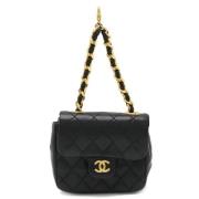 Pre-owned Leather chanel-bags Chanel Vintage , Black , Dames