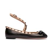 Stijlvolle Leren Sneakers Valentino Garavani , Black , Dames