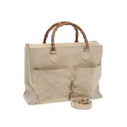 Pre-owned Suede totes Gucci Vintage , Beige , Dames