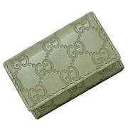 Pre-owned Leather key-holders Gucci Vintage , Green , Dames