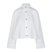 Gerimpeld Shirt in Rood Liviana Conti , White , Dames