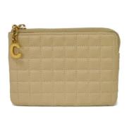 Pre-owned Leather wallets Celine Vintage , Beige , Dames