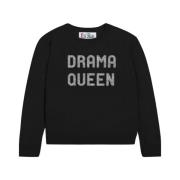 Drama Queen Crew Neck Pullover MC2 Saint Barth , Black , Dames