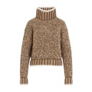 Neutrale Wollen Blend Jas Aw24 Moncler , Brown , Dames