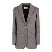 Casual Sweat Blazer Circolo 1901 , Brown , Dames