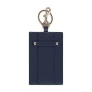 Mode Leren Sleutelhanger met Studs Trussardi , Blue , Heren