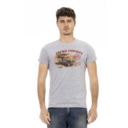 Casual korte mouw ronde hals T-shirt Trussardi , Gray , Heren