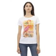 Casual T-shirt met ronde hals Trussardi , White , Dames