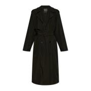 Trenchcoat met riem Balenciaga , Black , Heren