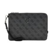 Heren Flat Clutch Guess , Black , Heren