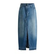 Denim Rok voor Vrouwen Hugo Boss , Blue , Dames