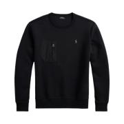 Sweatshirt 30/1 double knt cvc-lsl-sws 710916650005 Ralph Lauren , Bla...