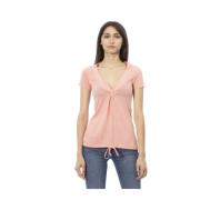 Casual Ronde Hals T-Shirt Trussardi , Pink , Dames