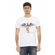 Casual korte mouw ronde hals T-shirt Trussardi , White , Heren