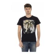 Casual T-shirt met korte mouwen en ronde hals Trussardi , Black , Here...