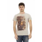 Korte Mouw Ronde Hals T-shirt Trussardi , Beige , Heren