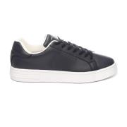 Leren Sneakers met Logo Detail Armani Exchange , Blue , Heren