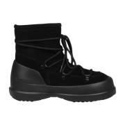 Suède bergschoenen met rubberen zool Moon Boot , Black , Dames