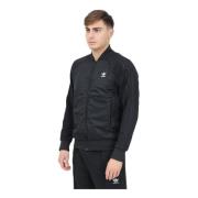 Zwarte Rits Trui Elegante Monochrome Look Adidas Originals , Black , H...