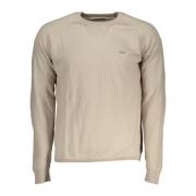 Beige Shirt met Lange Mouwen en Geborduurd Logo Napapijri , Beige , He...