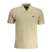 Korte Mouw Polo Beige Geborduurd Logo La Martina , Beige , Heren