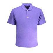 Paarse Polo Shirt met Korte Mouwen Geborduurd Logo La Martina , Purple...