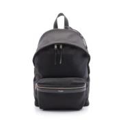 Pre-owned Leather backpacks Saint Laurent Vintage , Black , Dames