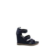 Pre-owned Leather sandals Balenciaga Vintage , Blue , Dames