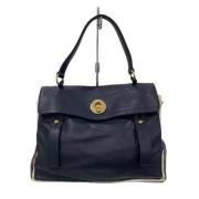 Pre-owned Leather handbags Yves Saint Laurent Vintage , Blue , Dames