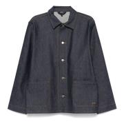 Stijlvolle Denim Jack met Polyurethaan A.p.c. , Blue , Heren