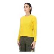 Gele Crew Neck Sweater Gaëlle Paris , Yellow , Dames