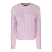 Roze Trui met Intrigerende Details MC2 Saint Barth , Pink , Dames